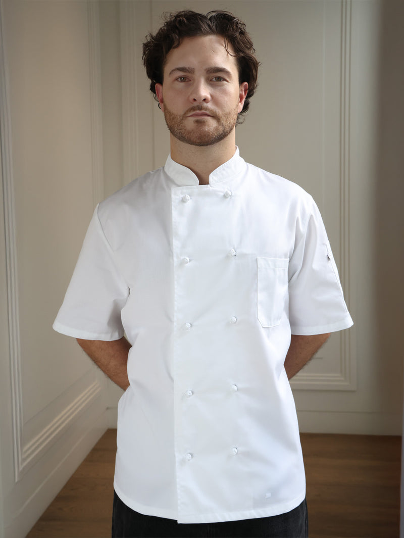 THOMAS CHEF JACKET - WHITE - SHORT SLEEVES
