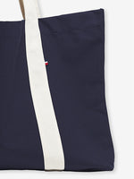 détail sac cabas Fabio bleu marine