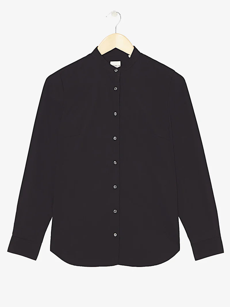 chemise noire sandra à plat