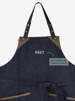 tablier tango denim brodé