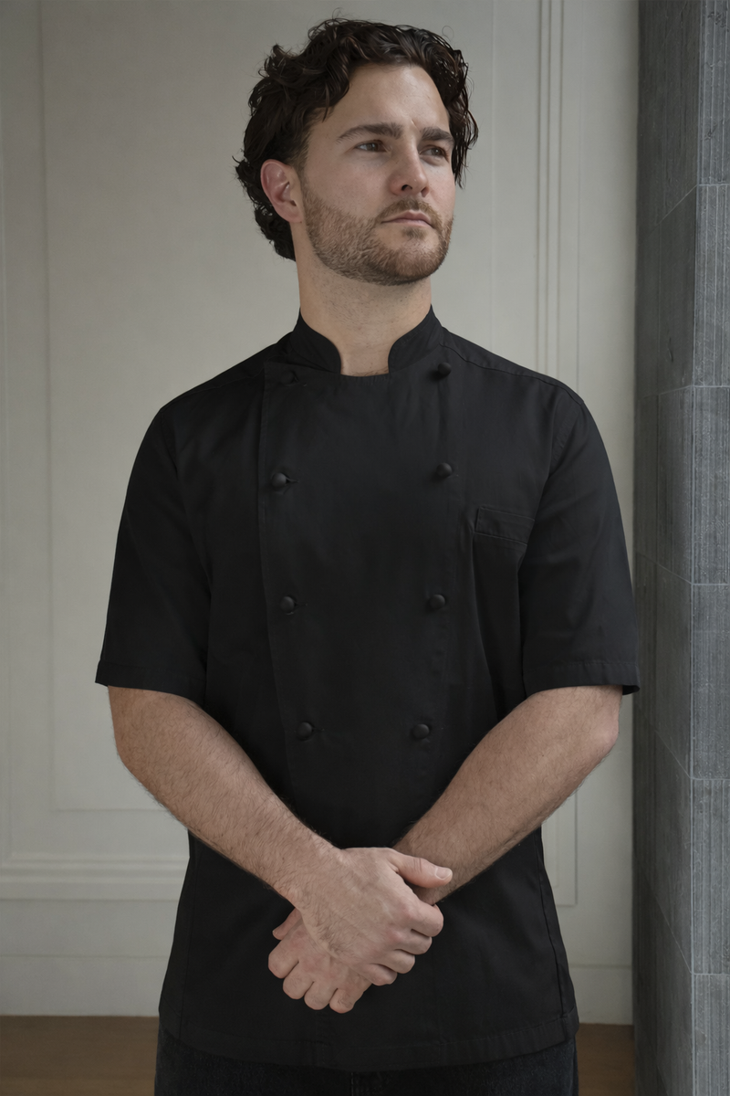 PAUL CHEF BLACK JACKET SHORT SLEEVE - RDG